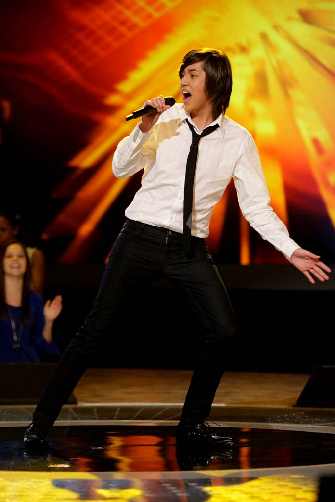 Danny Noriega performs as one of the top 24 contestants on the 7th season of American Idol.