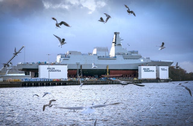 Ben Wallace visit to BAE Govan shipyard