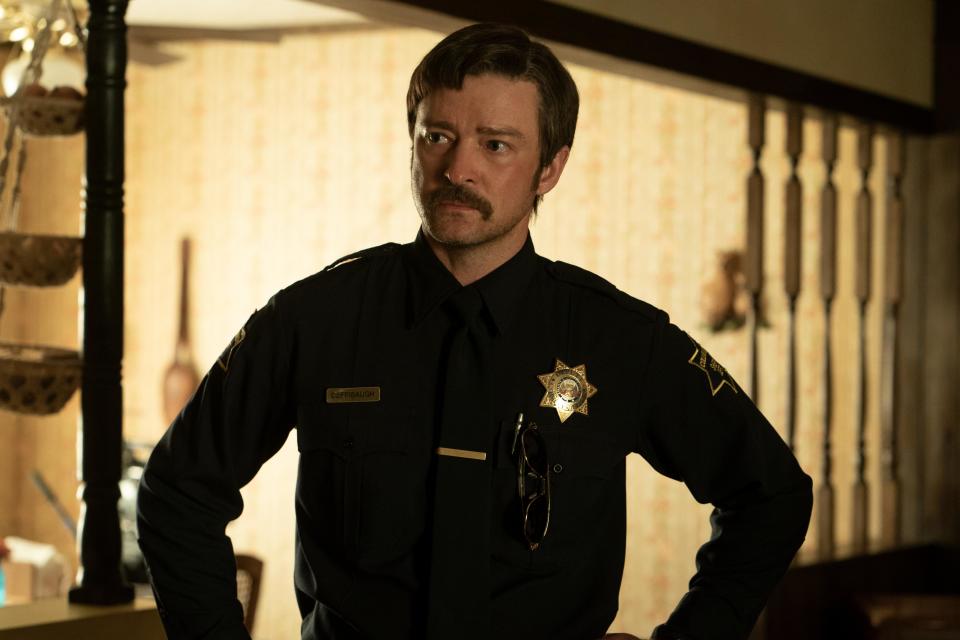 Justin Timberlake as Deputy Steve Diffenbaugh in "Candy."