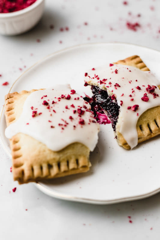 <p>Cravings Journal</p><p>These homemade berry pop tarts recipe is delicious and you can vary the filing to the one of your preference.</p><p><strong>Get the recipe: <a href="https://cravingsjournal.com/berry-pop-tarts/" rel="nofollow noopener" target="_blank" data-ylk="slk:Homemade Berry Pop Tarts;elm:context_link;itc:0;sec:content-canvas" class="link "><em>Homemade Berry Pop Tarts</em></a></strong></p>