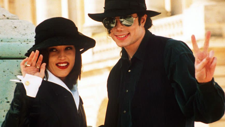 Michael Jackson with then-wife Lisa Marie Presley. Source: AAP