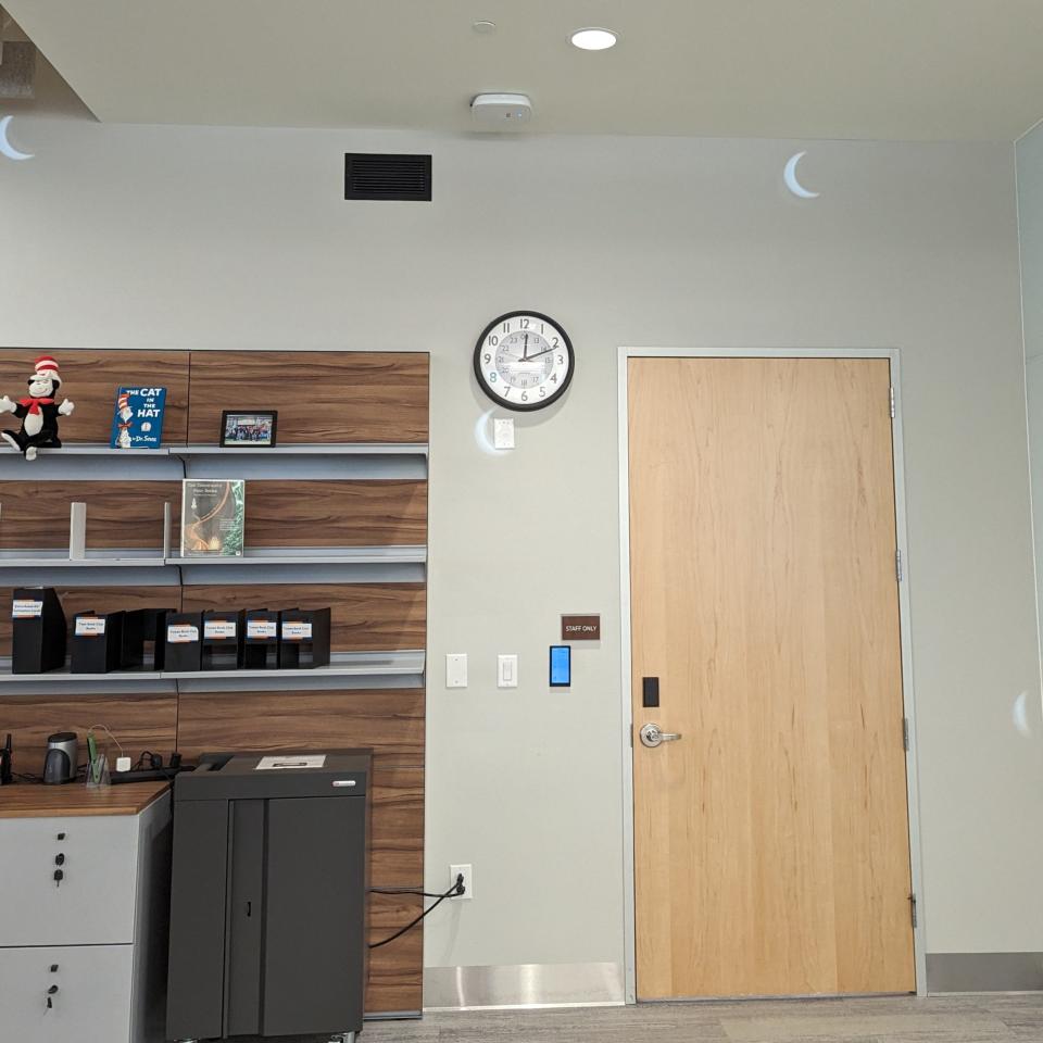 The Round Rock Public Library used disco balls during the annular eclipse in October to project reflections of the sun onto walls.