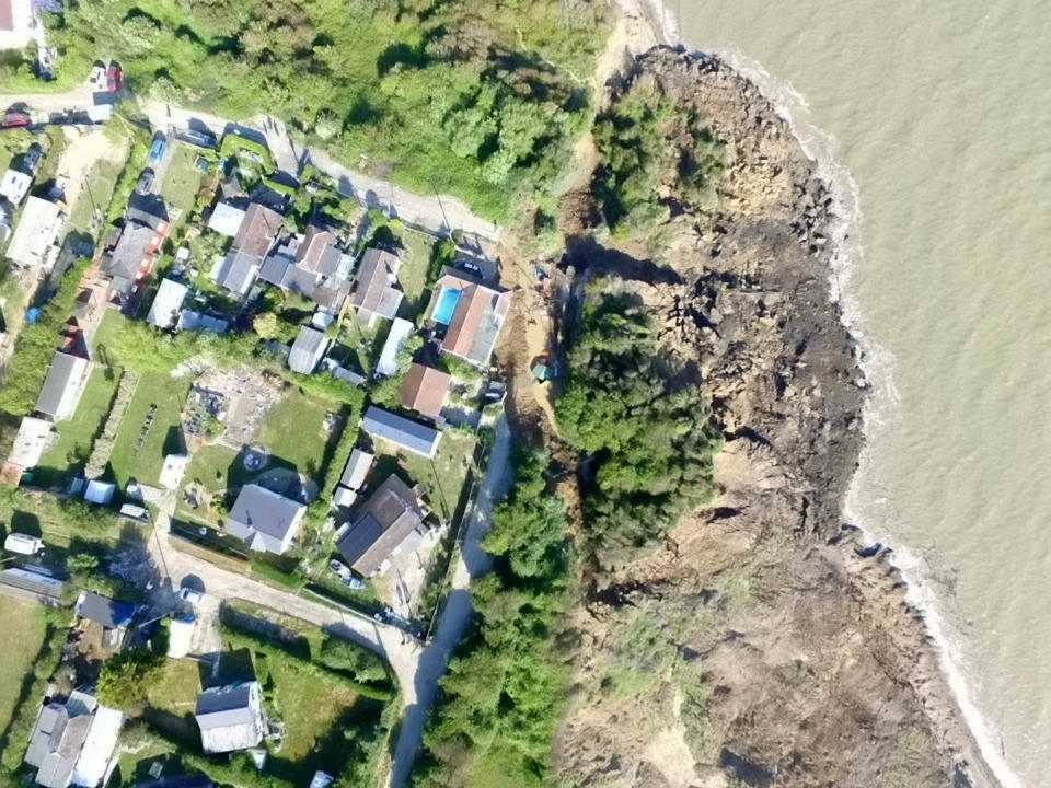 Malcolm Newell, who lives in Surf Crescent, the area affected, has been campaigning to get more protection for the cliff-top homes since 2015. (Picture: SWNS)