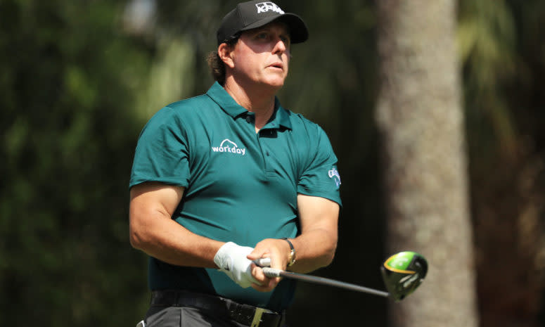 A closeup of Phil Mickelson.