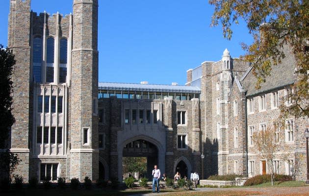 <b>Duke University</b> is ranked at number 20. The university has about 13,000 undergraduate and graduate students and a world-class faculty helping to expand the frontiers of knowledge. The university has a strong commitment to applying knowledge in service to society, both near its North Carolina campus and around the world.