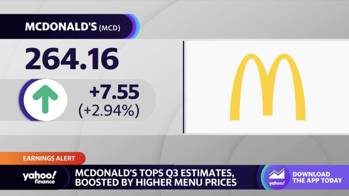 McDonald’s stock rises on Q3 earnings, higher menu prices