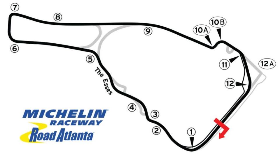 Road atlanta track map