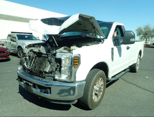 The National Transportation Safety Board report included photos of the truck that crashed into the cyclists on South Cotton Lane Bridge.