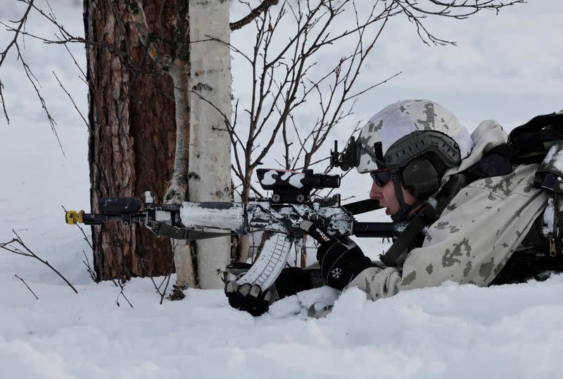 Finnish and Swedish troops participate in NATO's Nordic Response 24 exercise near Hetta