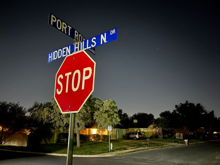 The Bexar County Sheriff's Office is investigating a double homicide on Port Royal Street on Dec. 5, 2023. The homicide is connected to a deadly shooting spree in Austin the same day, according to police. (KXAN Photo/Blake DeVine)