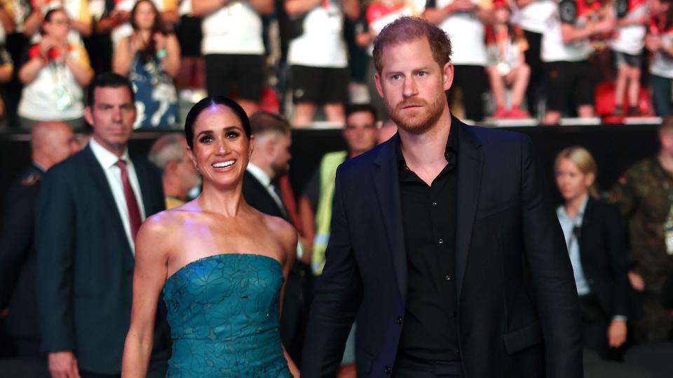 Meghan Markle stood by Prince Harry's side during the closing ceremony