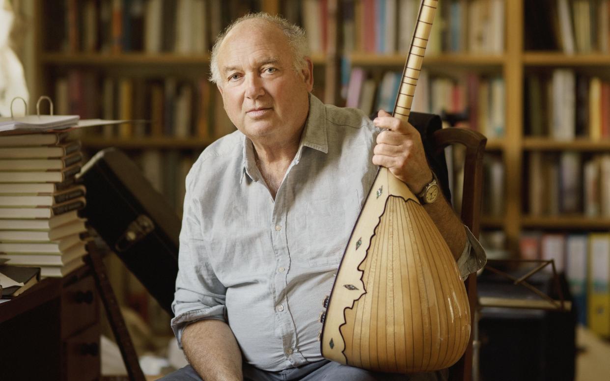 Louis de Bernières at home in Norfolk, being interviewed for the Telegraph's new podcast, My Life in Books - Rick Pushinsky