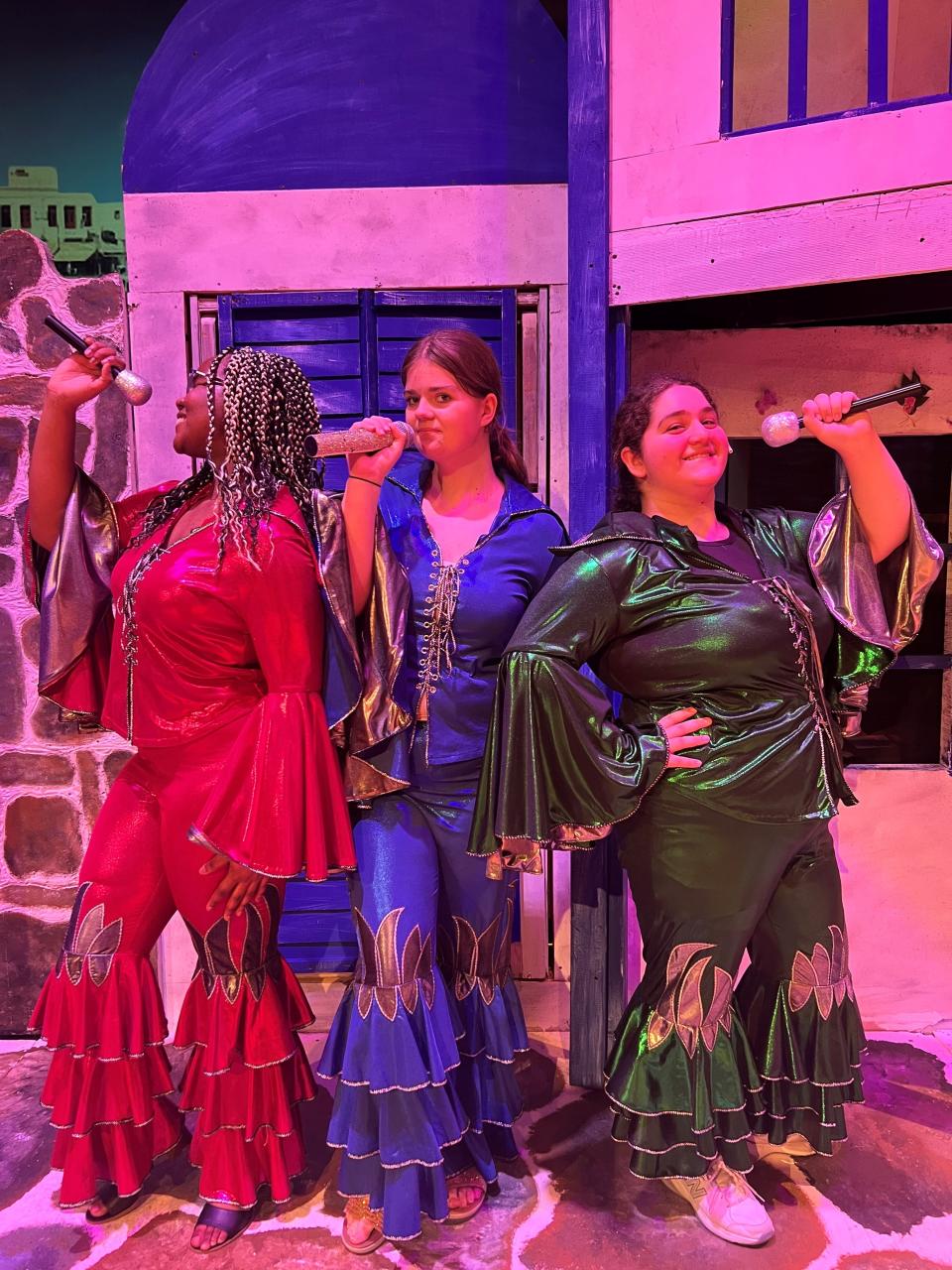 Donna and the Dynamos -- Alyson Brown as Tanya, Dizzy Donovan as Donna, Theresa Collorafi as Rosie -- reunite in the Panas Players production of "Mamma Mia!" Performances are 7 p.m., April 12; 2 and 7 p.m., April 13.