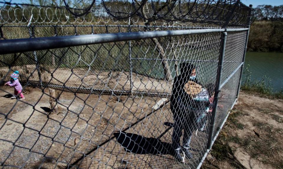 Blanca Urrutia, a Honduran who is seeking asylum in the US, at a migrant camp in Matamoros, Mexico.