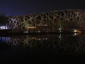 Licht aus: Das Olympiastadion in Peking, das den Spitznamen «Vogelnest» trägt. Foto: Wu Hong