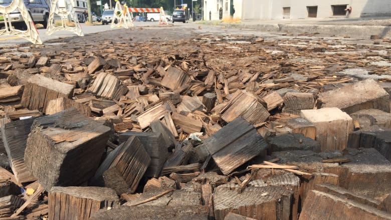 Century-old wood used to pave early Vancouver splintering in heat