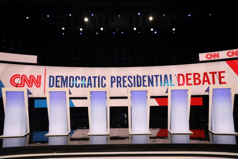 The stage is set for the seventh Democratic 2020 presidential debate in Des Moines