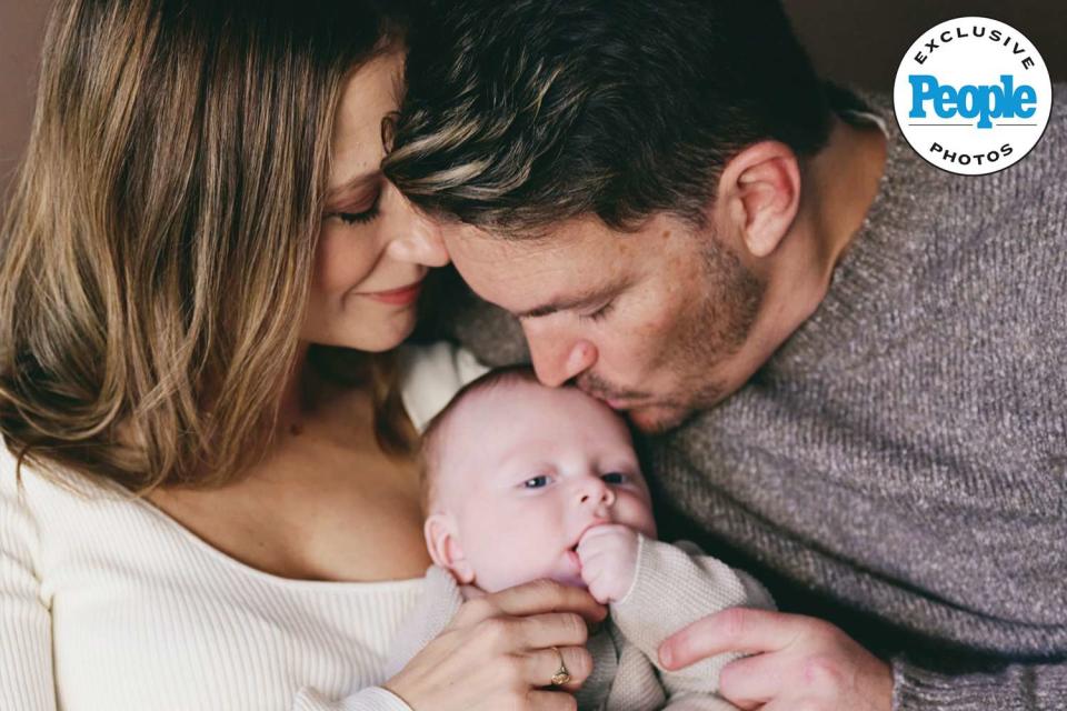 <p>Jenny Anderson</p> Vanessa Ray, Landon Beard and their son Isaac