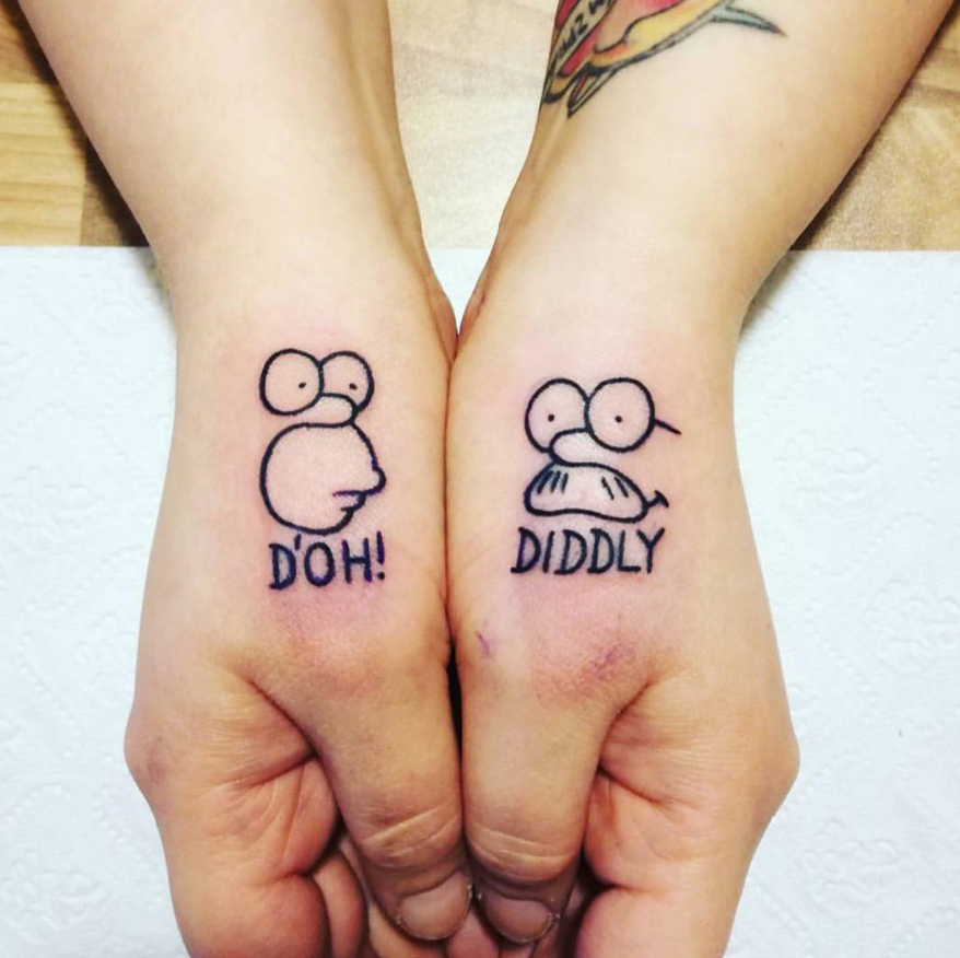 This “Simpsons” tattoo looks minimalist — but is actually an insane