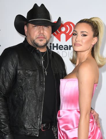 JC Olivera/Getty Jason Aldean and Brittany Aldean attend the 2022 iHeartRadio Music Awards at The Shrine Auditorium in Los Angeles, California on March 22, 2022. Broadcasted live on FOX