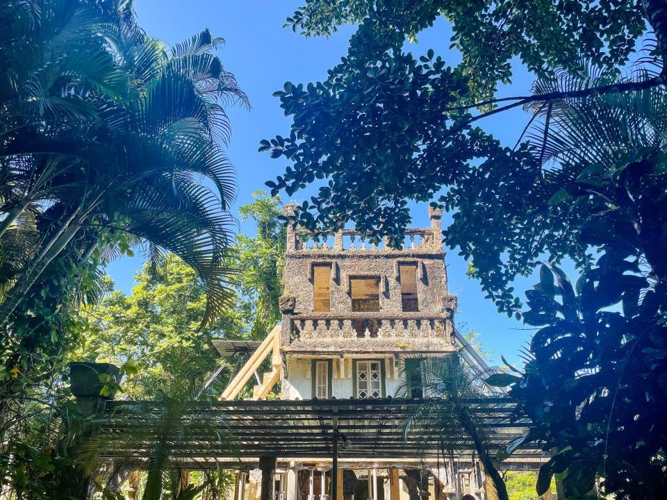 A view of one of the buildings at Paronella Park in Queensland, Australia.