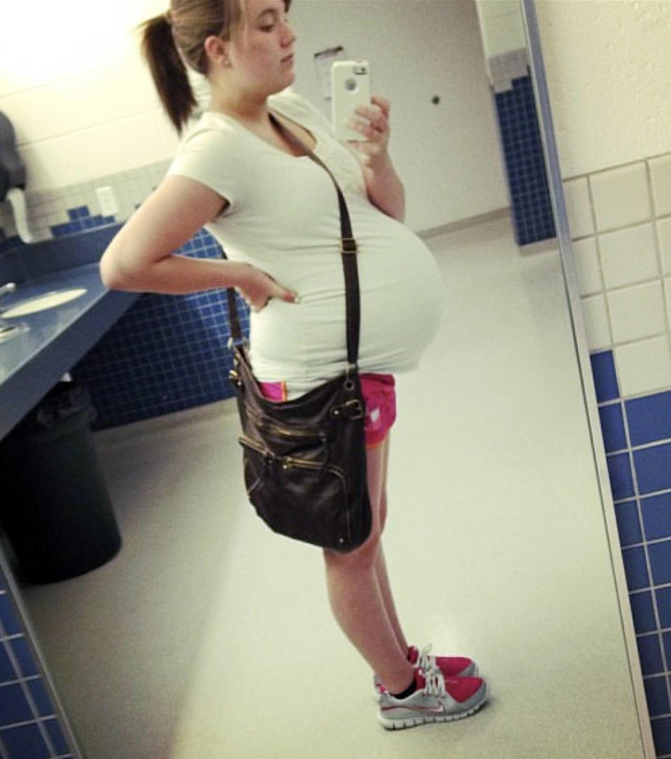 Carlile was a sophomore in high school when she gave birth to her son, Landon. (Courtesy Kayla Carlile)