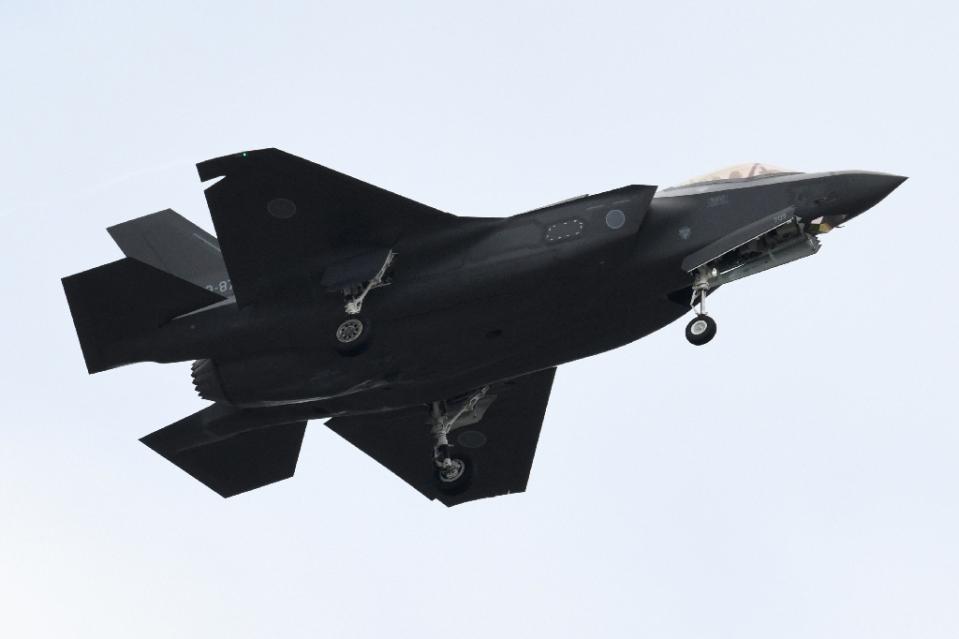<span>An F-35 fighter aircraft from Japan’s Air Self-Defense Force. </span> Source: AFP