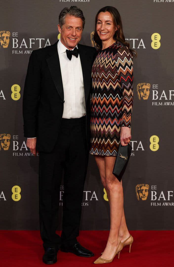 El actor y su esposa posaron en la alfombra roja de los premios BAFTA