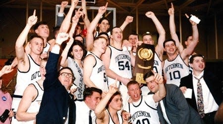 Rhoades led Lebanon Valley College to a NCAA Division III national championship his junior year in 1994.