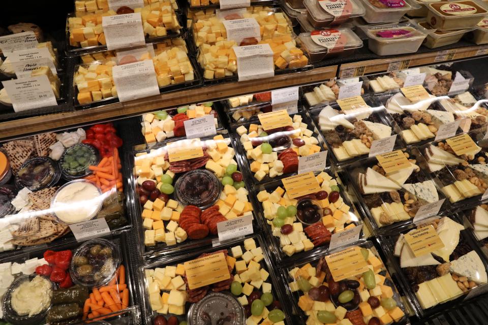 Prepared cheese boards for the shopper on-the-go for sale at Wegmans on Sept. 27, 2022, in Harrison.