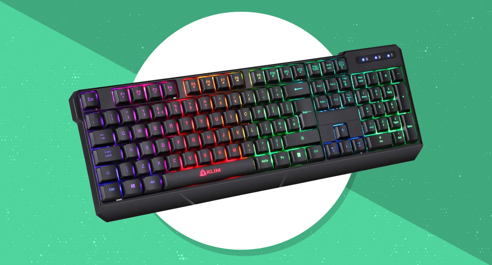 Save $35 on this rainbow light-up keyboard, today only. (Photo: KLIM)