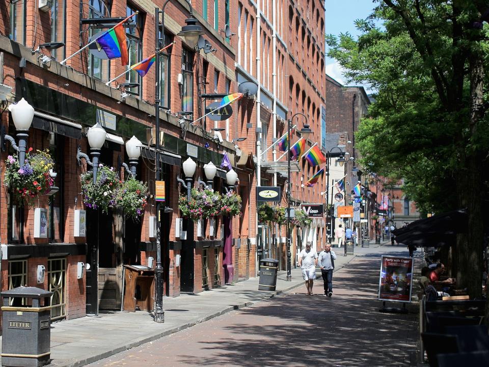 Canal St, the heart of the gay village in the City of Manchester, on June 23, 2014 in Manchester, England. (Getty)