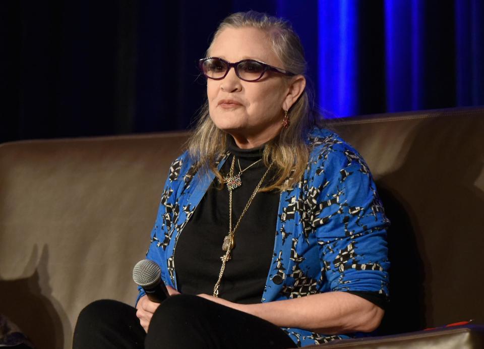 Actress Carrie Fisher speaks onstage during Wizard World Comic Con Chicago 2016 - Day 4 at Donald E. Stephens Convention Center on August 21, 2016 in Rosemont, Illinois: Getty Images