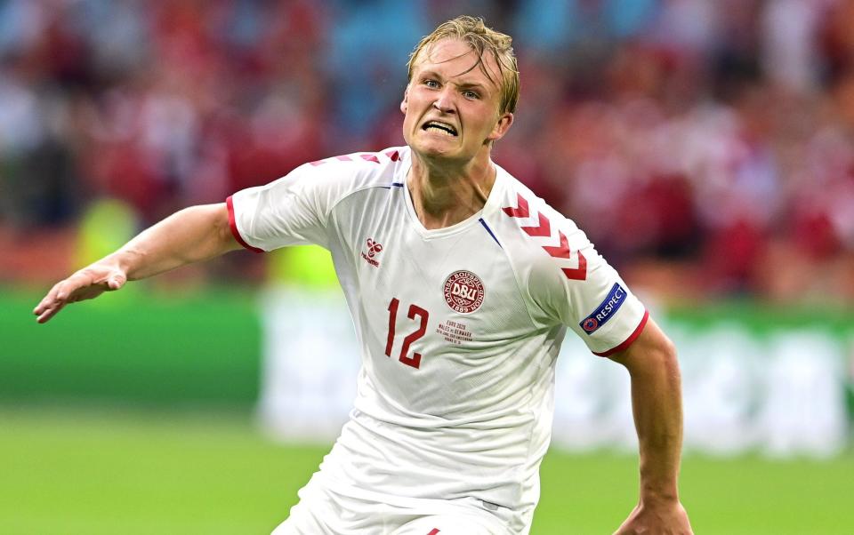 kasper dolberg of denmark euro 2020 - Shutterstock