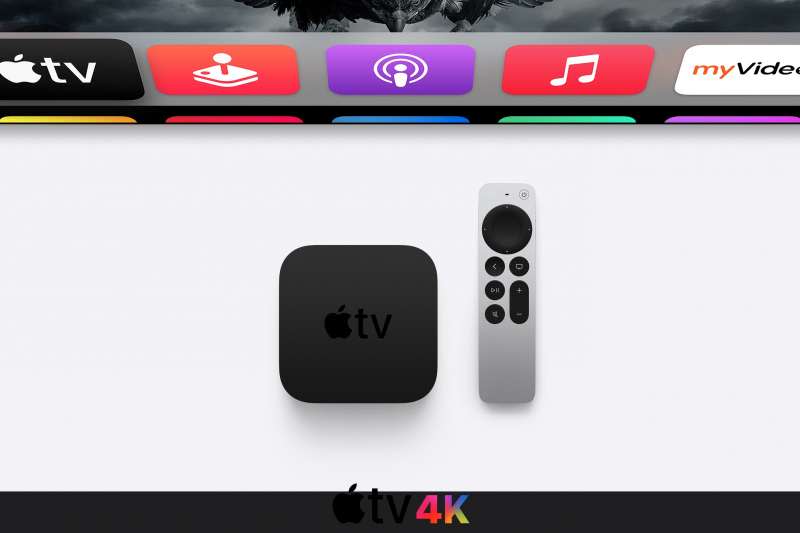 久未更新的Apple TV帶來了全新設計的遙控器。（翻攝蘋果官網）