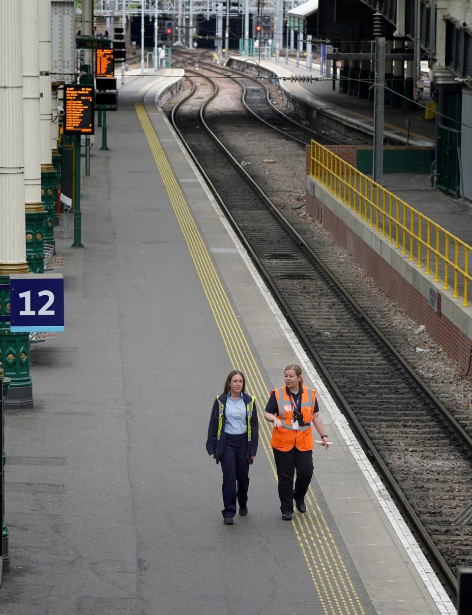 A quiet platform at Waverley Station (Andrew Milligan/PA) (PA Wire)