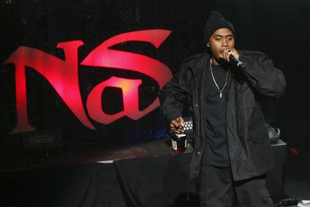 Rapper Nas performs after the 2014 Tribeca Film Festival opening night screening of 'Time Is Illmatic' in New York April 16, 2014. REUTERS/Shannon Stapleton