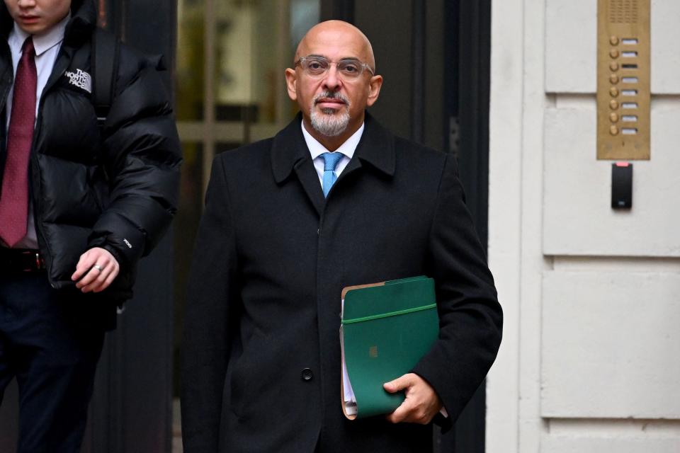 Nadhim Zahawi leaving the Tory party HQ (Getty Images)