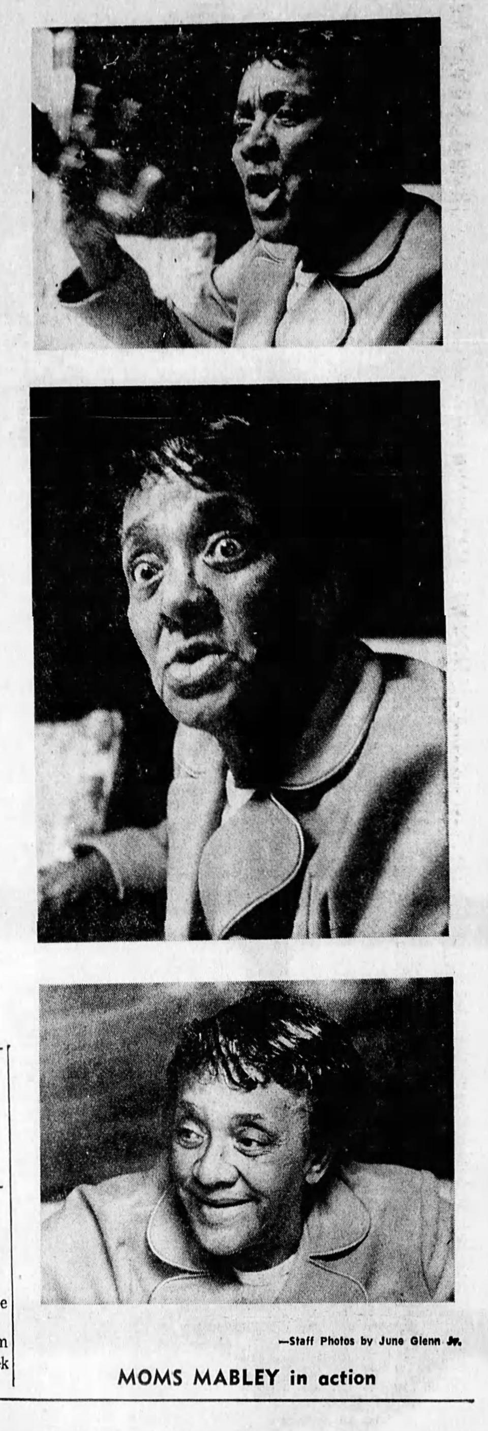 Photos of Moms Mabley appeared in the Oct. 22, 1971, edition of the Asheville Citizen Times.