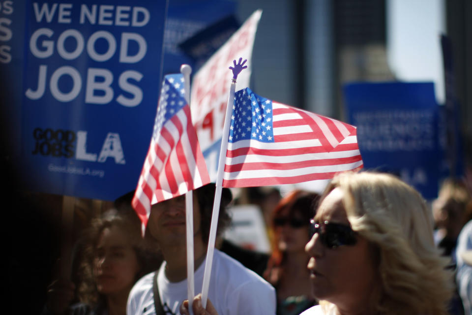 Occupy Protesters March In Downtown L.A.