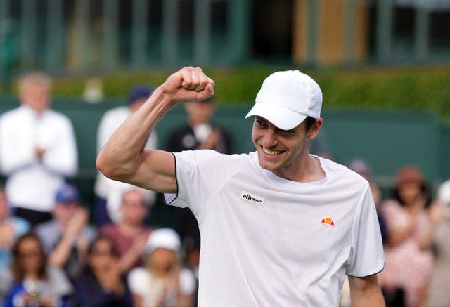 Alastair Gray celebrates his debut victory