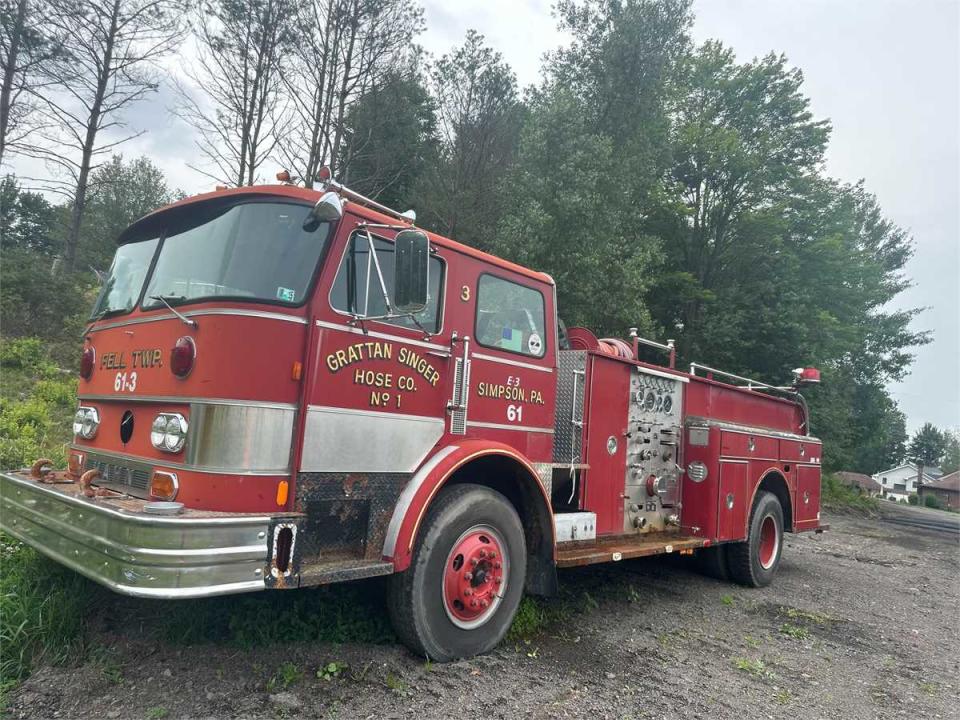 Free Press columnist Neal Rubin has his eye on this retired fire engine in Pennsylvania, though it's unclear whether he could drive it without a commercial license.