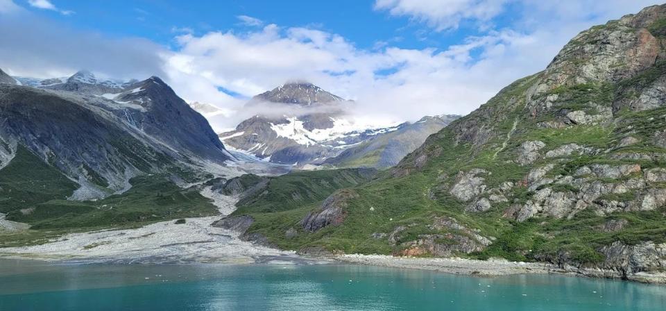 View of Glacier Bay from the deck on Royal Princess