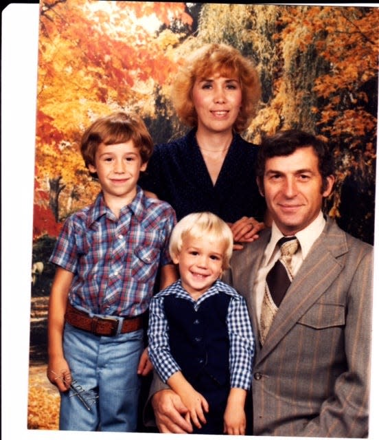 Frank Stanton with his two sons