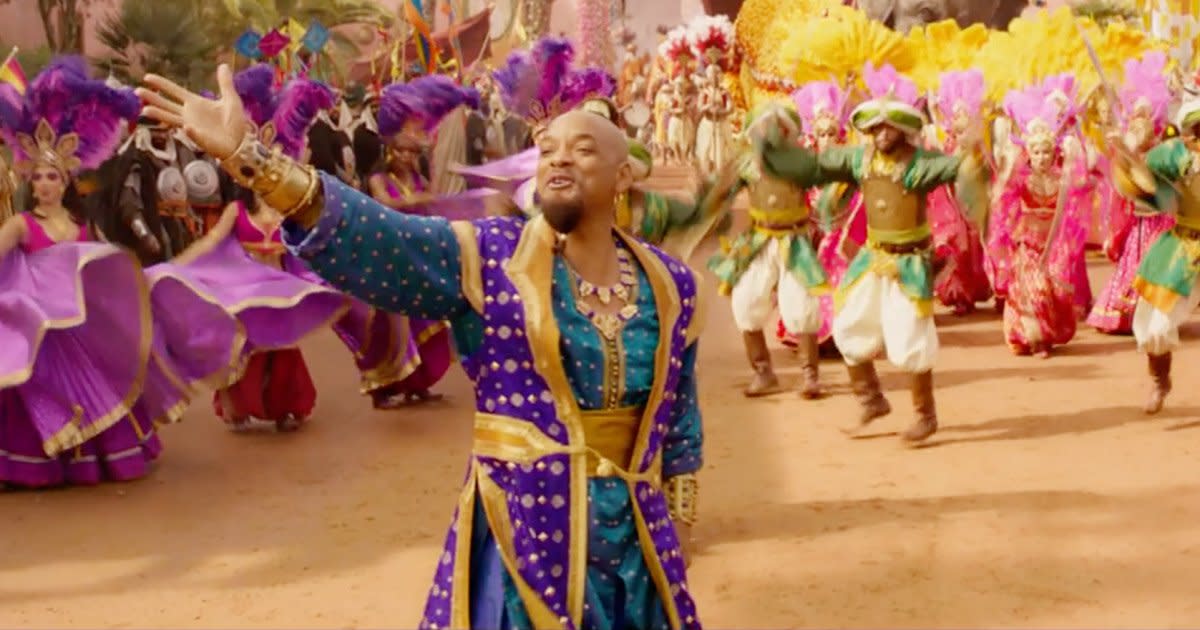 Watch Will Smith Sings Prince Ali As The Genie In Disneys Live Action Aladdin Remake 