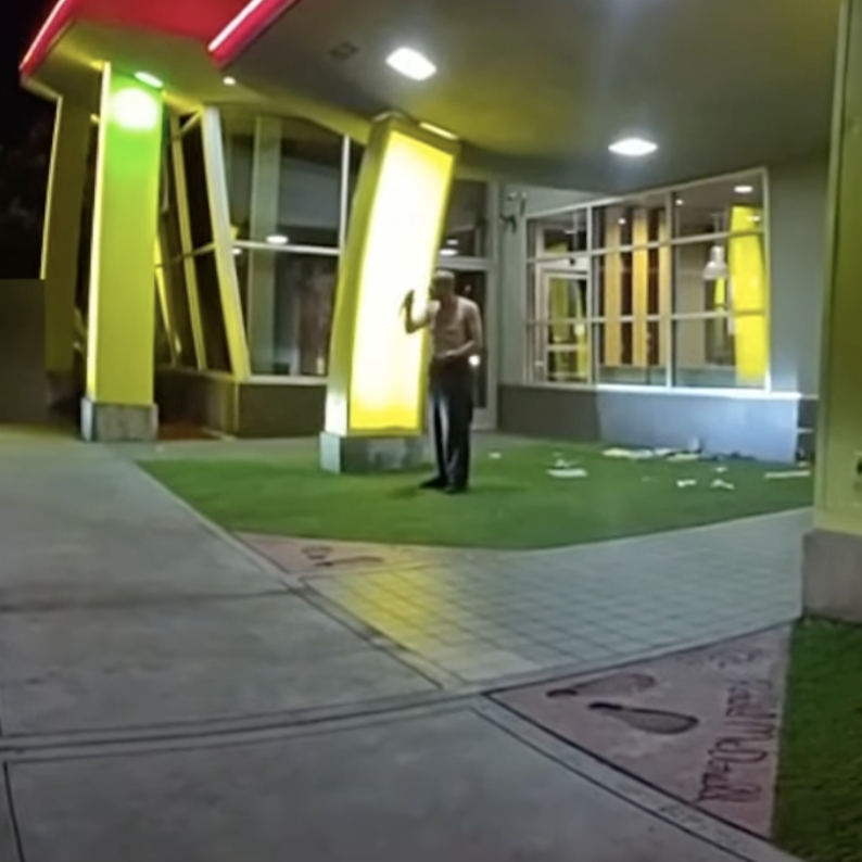 Video from a Fullerton police officer's body-worn camera shows the moments leading up to a deadly encounter with a man acting erratically outside a McDonald's on March 6, 2024.