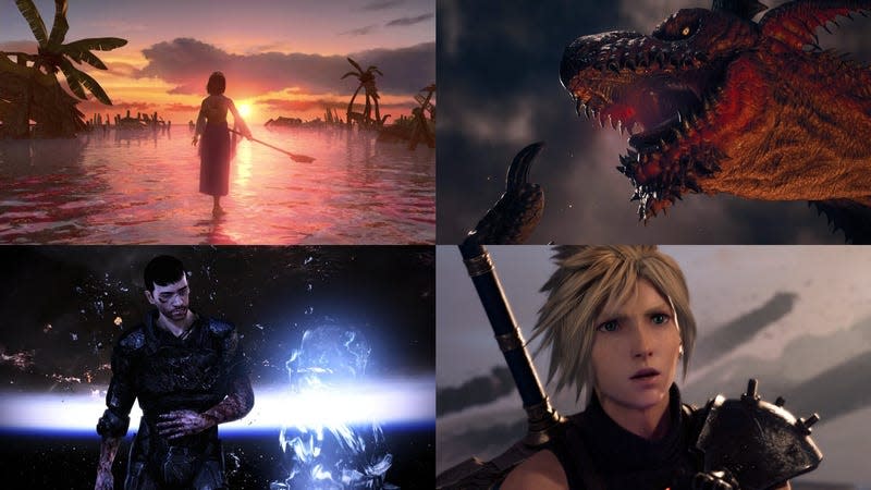 Image: Square Enix, Square Enix, Square Enix, Nintendo, Screenshot: Capcom, BioWare / Kotaku, Square Enix / Kotaku, Square Enix / Claire Jackson / Kotaku