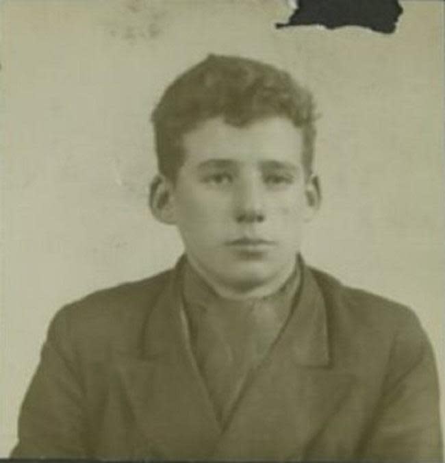 The Northern Echo: John Hipkin, aged 14, when he signed up for the Merchant Navy