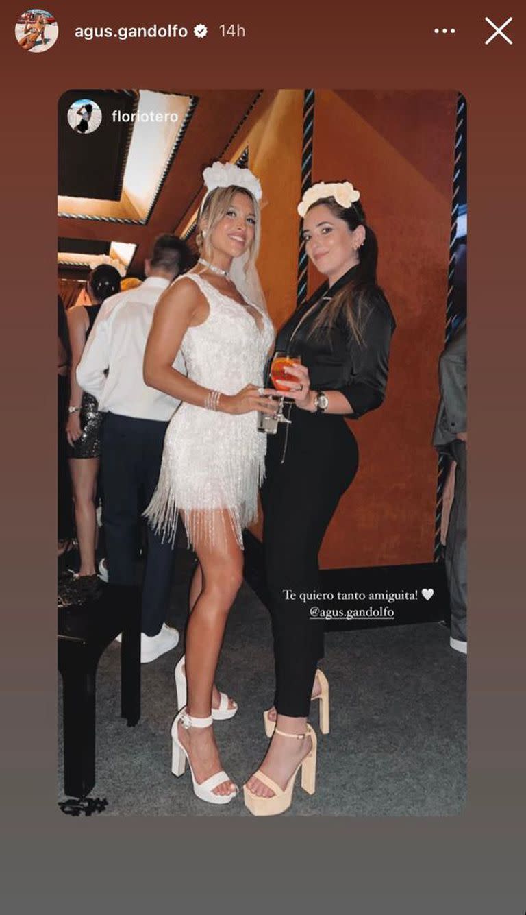 Agus Gandolfo lució un vestido corto para la segunda parte de la fiesta