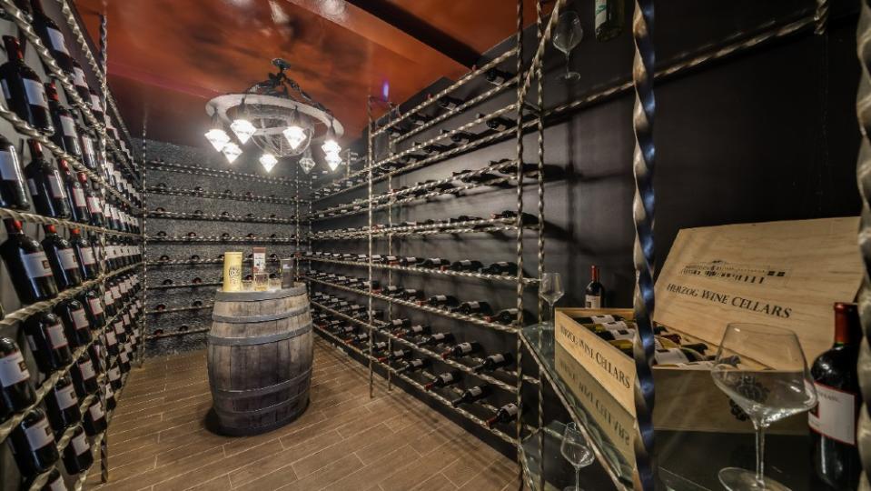 The impressive walk-in wine cellar - Credit: The Agency